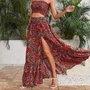 Maxi skirt and top set